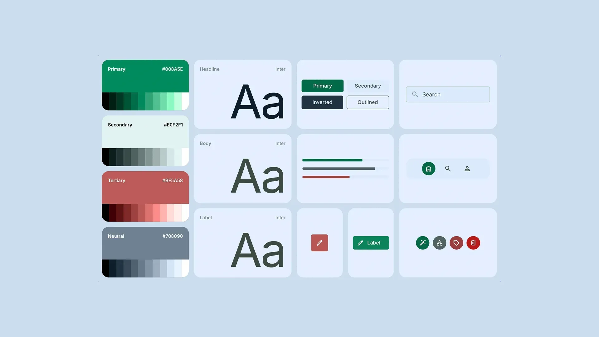 EcoTrack — Visual System. EcoTrack mobile product visual system
