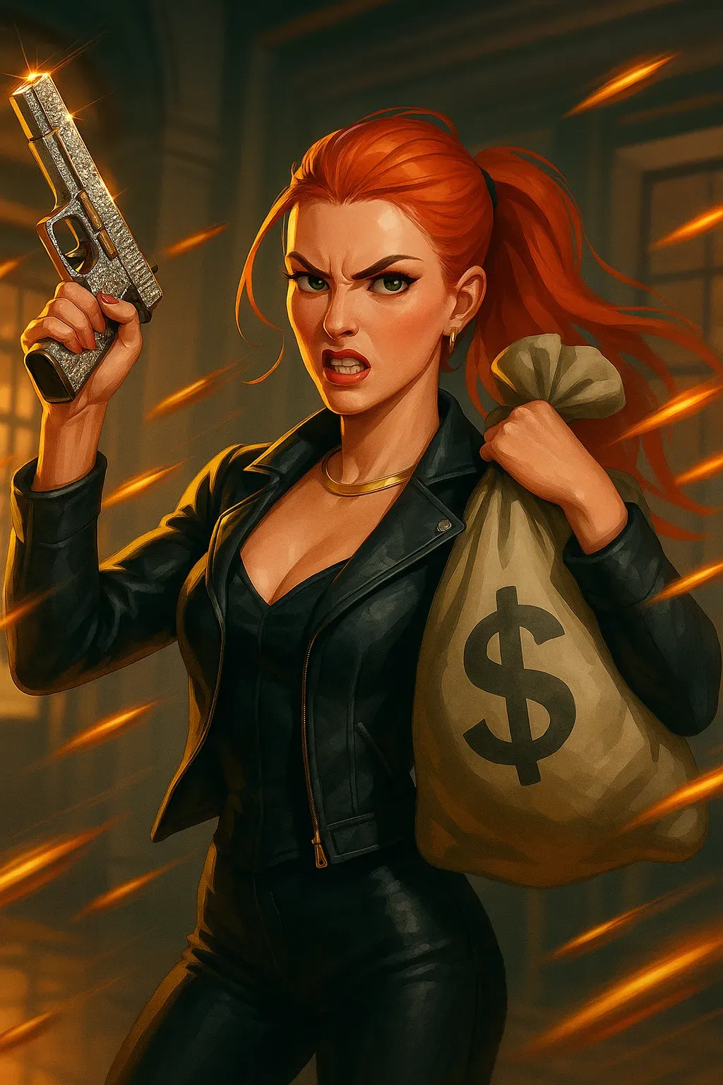 The Heist femme fatale character concept