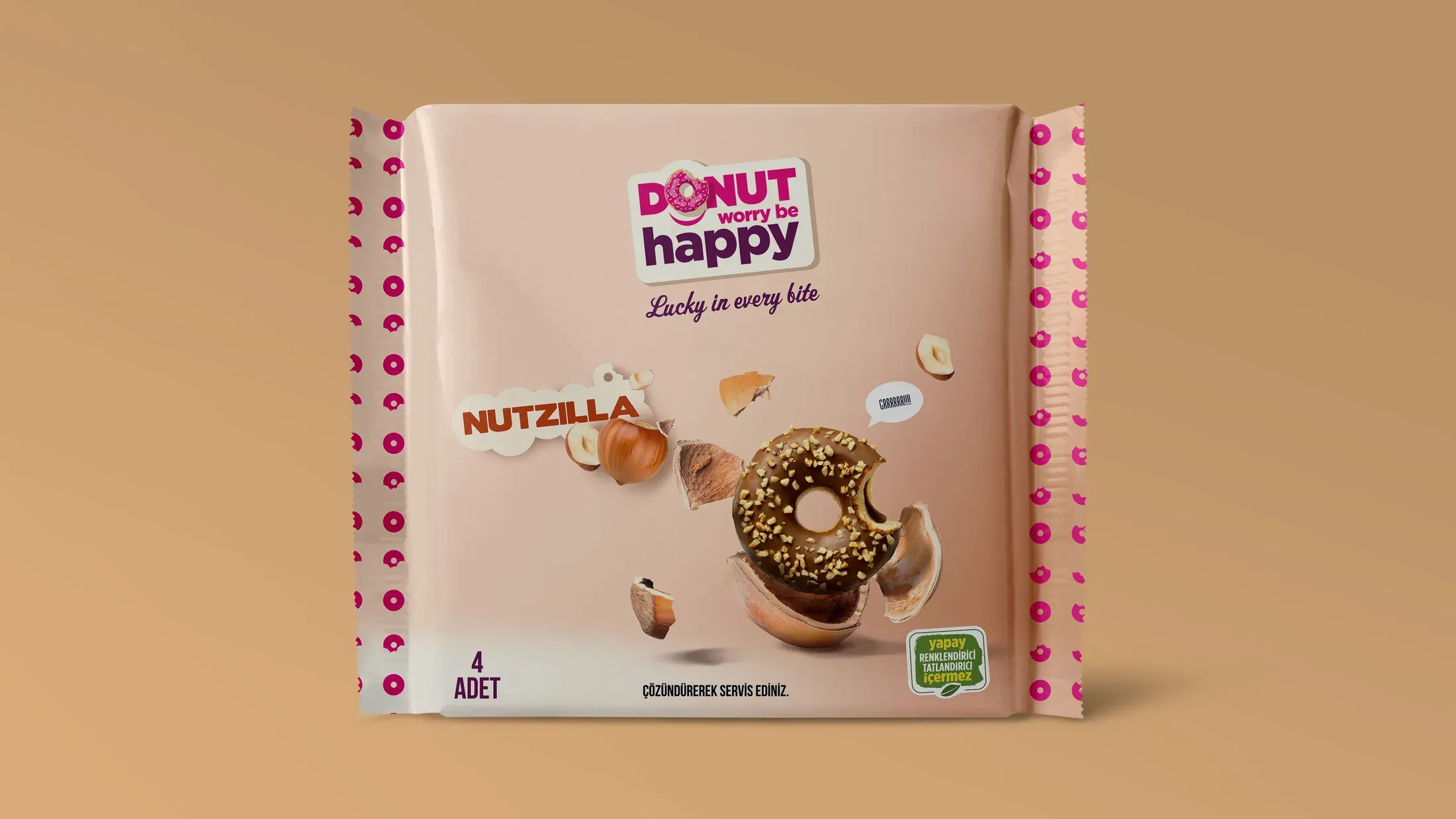 DWBH donuk ürün ambalajı: Nutzilla 4’lü paket