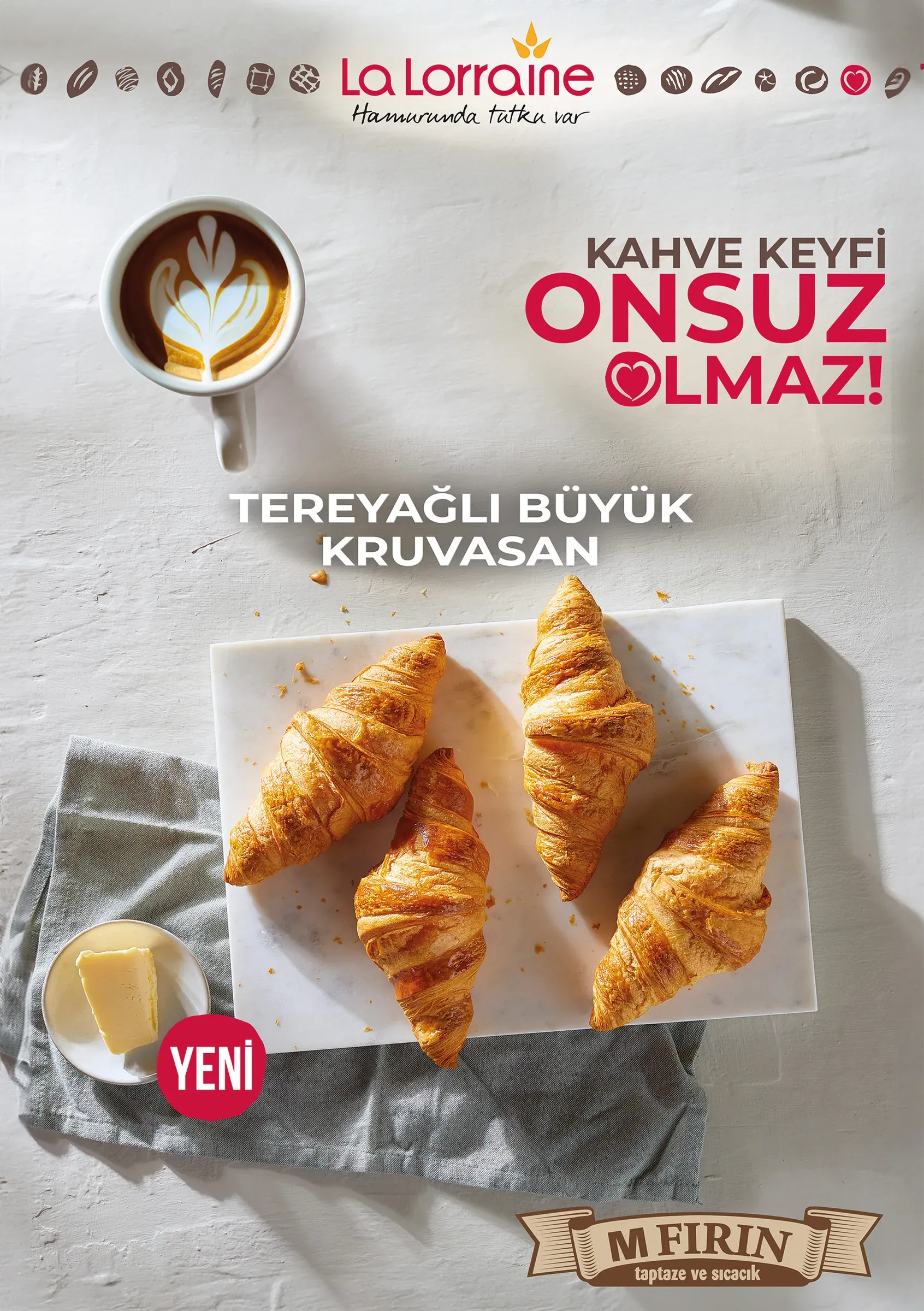Onsuz Olmaz!: Tereyağlı Büyük Kruvasan poster tasarımı