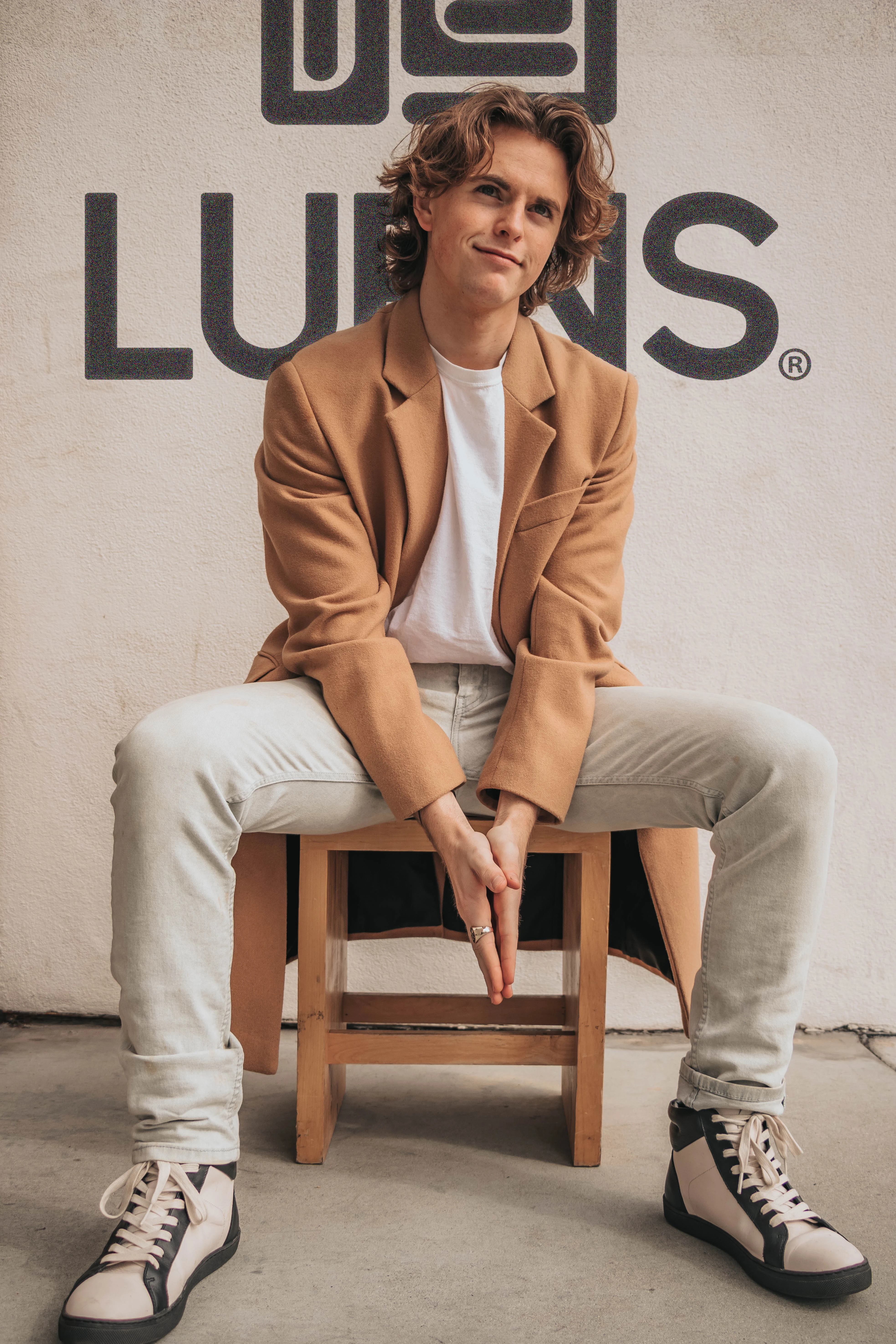 LUENS fashion brand-world composition using stock photography