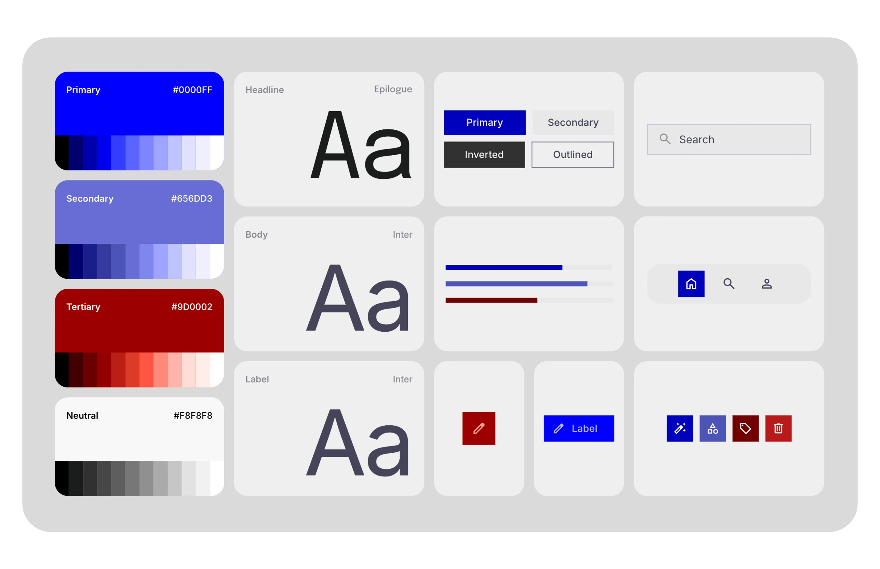 Museo visual identity system with color, typography and interface elements