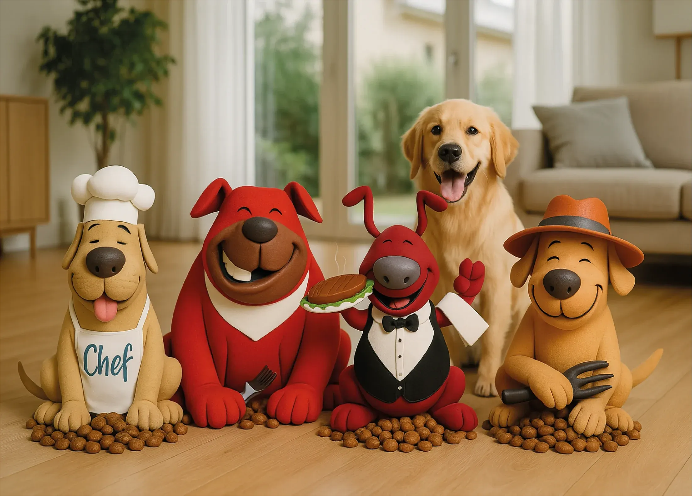 Petipure dry dog food visual composition