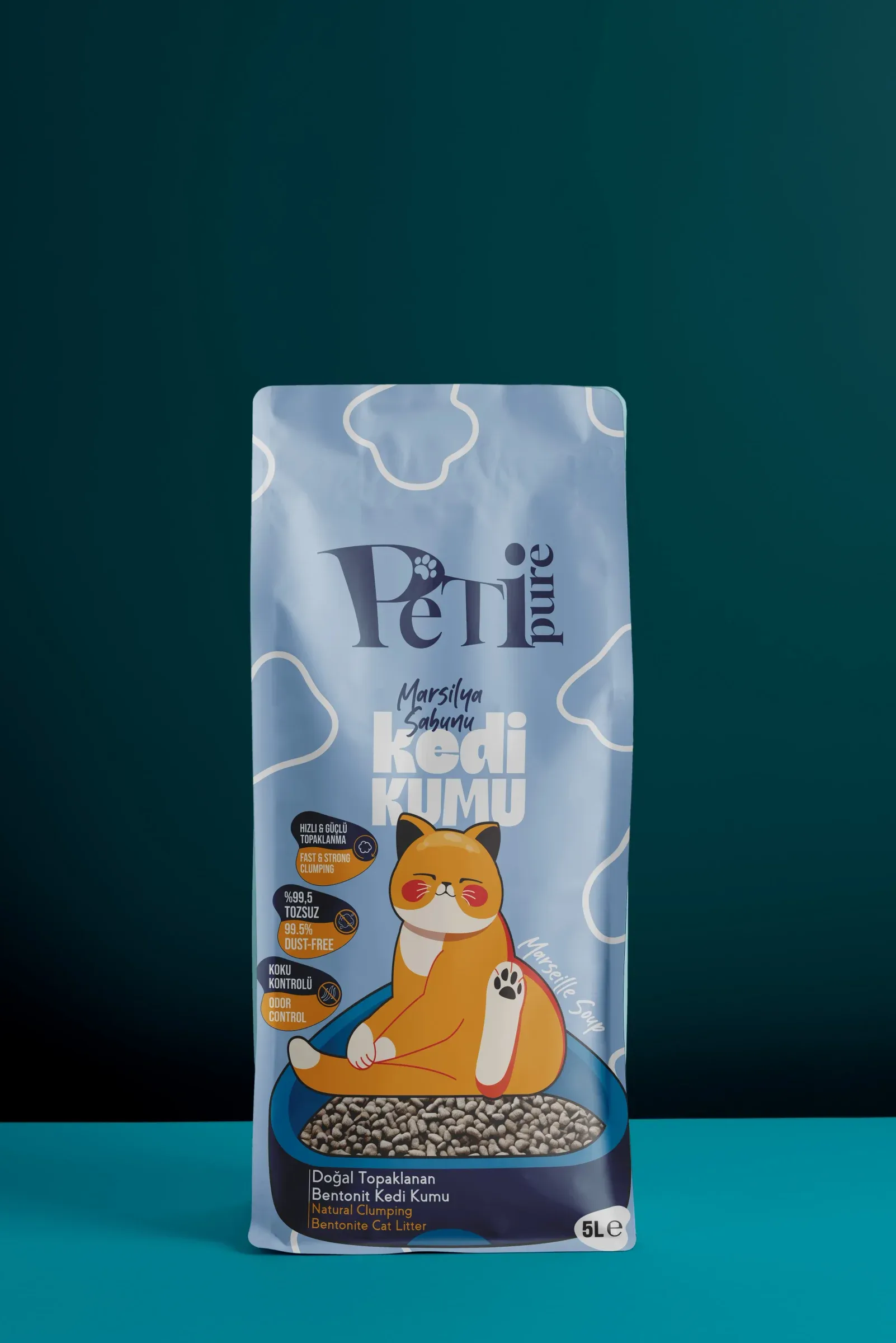 Petipure Marseille Soap cat litter packaging