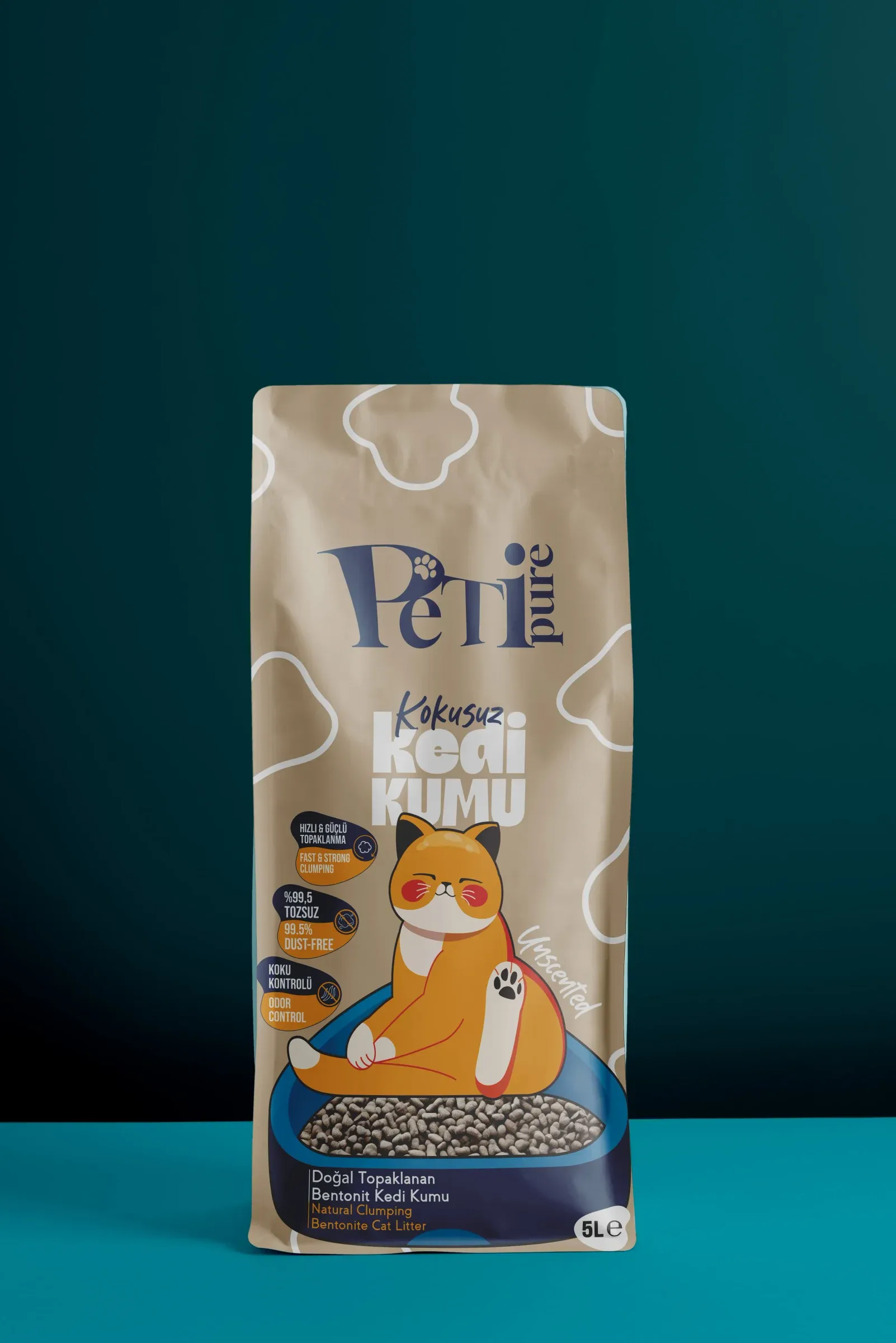 Petipure Unscented cat litter packaging