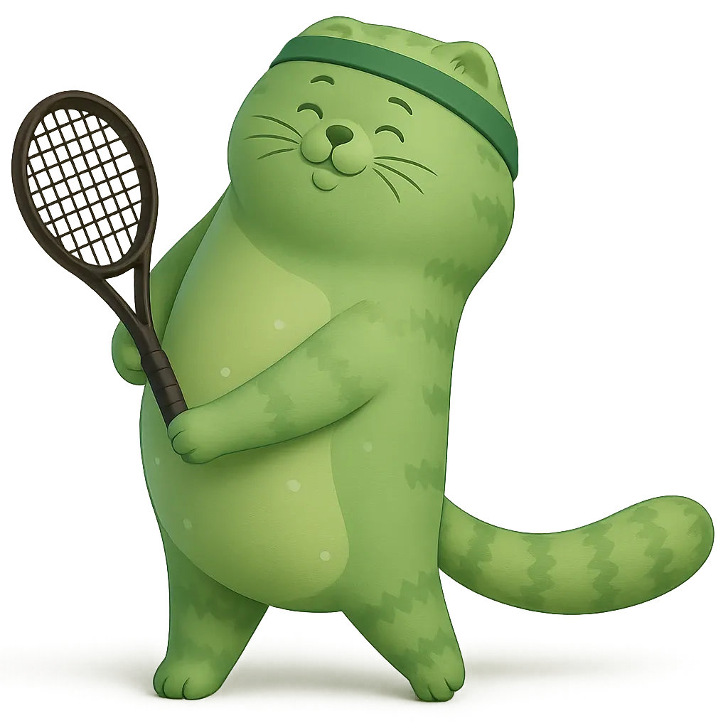 Petipure tennis cat character