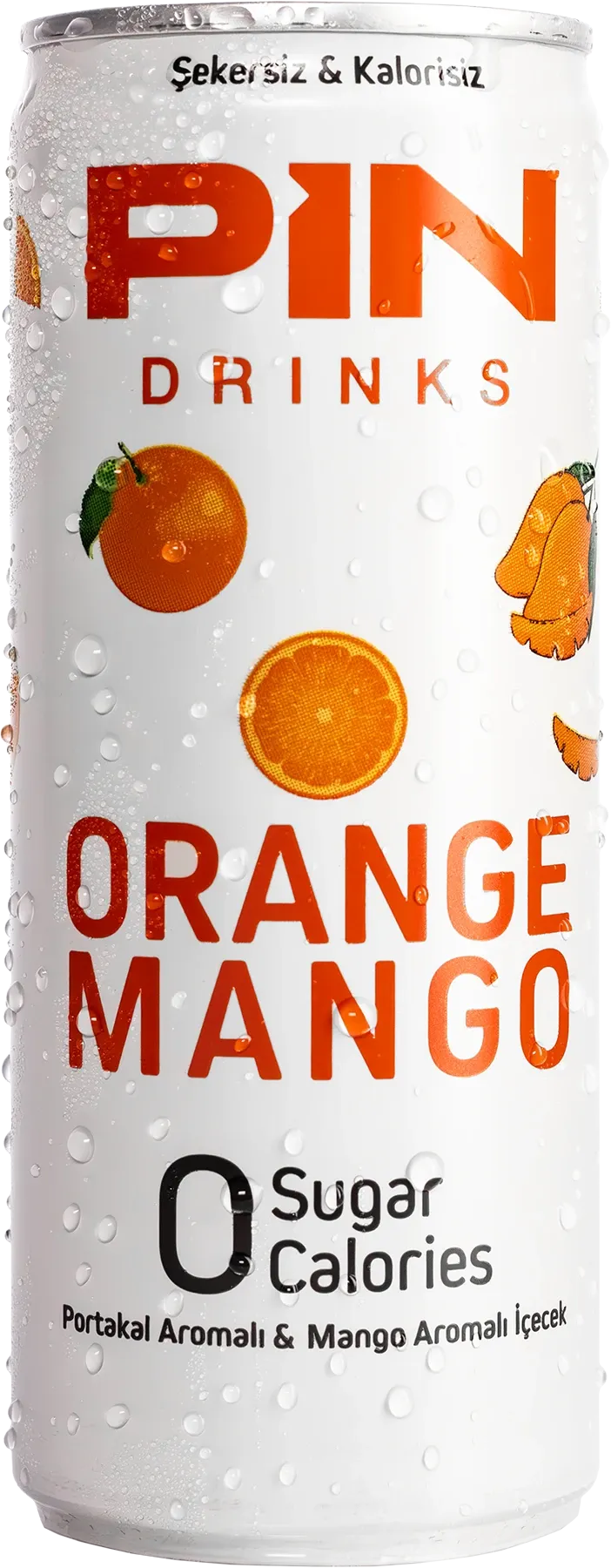 Pin Drinks Orange Mango 250 ml can packaging